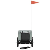 vidaXL Hondenfietstrailer Oxfordstof & IJzer Grijs/Zwart | 35% Korting