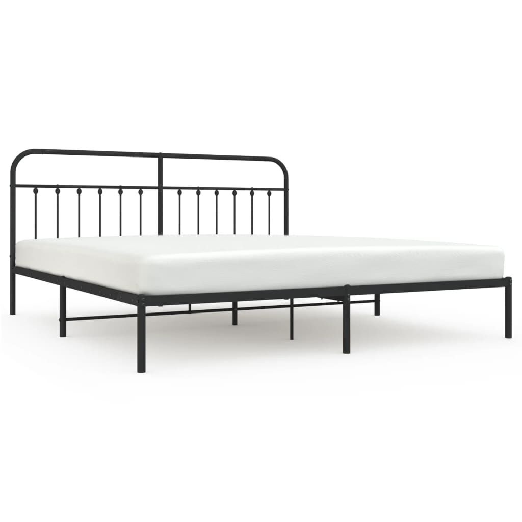 VidaXL Bedframe Metaal Zwart 200x200cm - 55% korting!