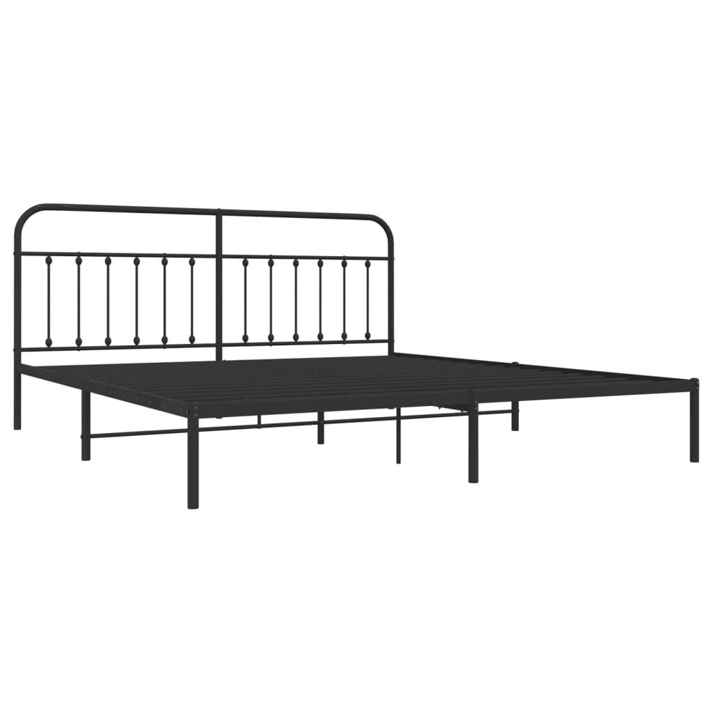 VidaXL Bedframe Metaal Zwart 200x200cm - 55% korting!