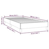 vidaXL Bedframe 90x200cm Lichtgrijs - Nu 35% Korting!