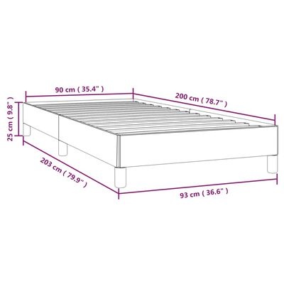 vidaXL Bedframe 90x200cm Lichtgrijs - Nu 35% Korting!