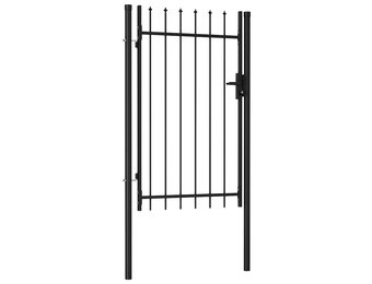 VidaXL Tuinpoort Staal Zwart 1x1,5m | 35% Korting