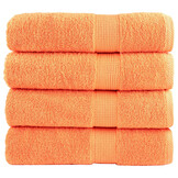 vidaXL Handdoeken SOLUND 4 st 600 g/m² 50x100 cm Oranje - 35% Korting!