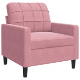 vidaXL Fauteuil Fluweel Roze - 35% Korting