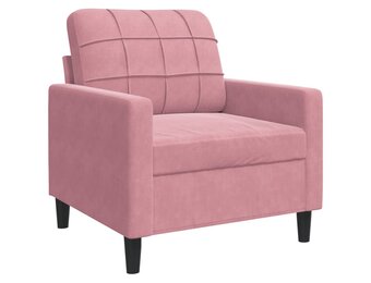 vidaXL Fauteuil Fluweel Roze - 35% Korting
