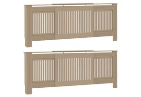 vidaXL Radiatorafdekking 2 stuks Bruin - 47% Korting!