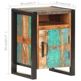 vidaXL Nachtkastje Gerecycled Hout - 40x35x55 cm - 47% Korting!