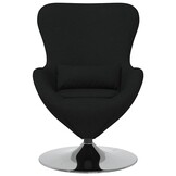 vidaXL Eivormige Stoel Zwart Stof | 35% Korting