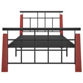 vidaXL Bedframe Metaal & Eikenhout 90x200 cm | Nu met 60% Korting!