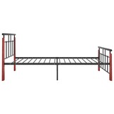 vidaXL Bedframe Metaal & Eikenhout 90x200 cm | Nu met 60% Korting!