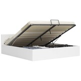 vidaXL Bedframe Hydraulisch Kunstleer Wit 180x200 cm - Nu 35% Korting!