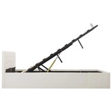 vidaXL Bedframe Hydraulisch Kunstleer Wit 180x200 cm - Nu 35% Korting!