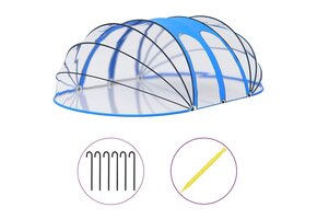 vidaXL Zwembadkoepel Ovaal 620x410 cm - 55% Korting!