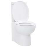 vidaXL Hoek Toilet Keramisch Wit - 60% Korting