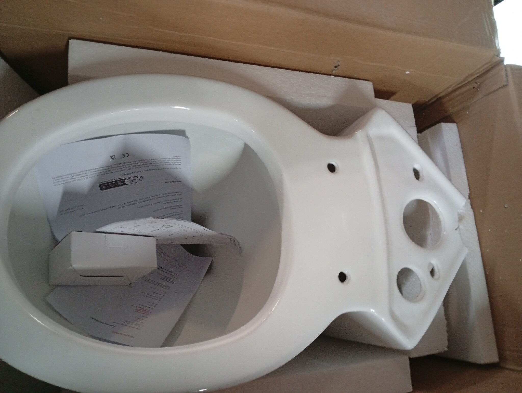 vidaXL Hoek Toilet Keramisch Wit - 60% Korting