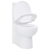vidaXL Hoek Toilet Keramisch Wit - 60% Korting