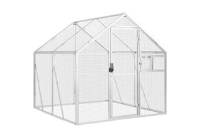 vidaXL Volière - Aluminium Zilverkleurig - 30% Korting!