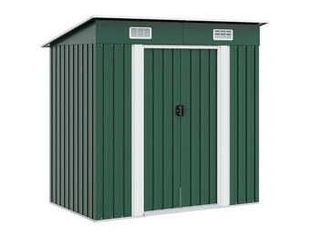 vidaXL Tuinschuur Metaal Groen | 55% Korting | Geretourneerd