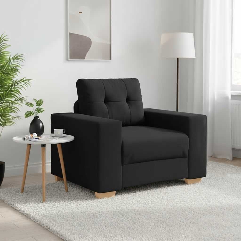 vidaXL Fauteuil (60cm, stof zwart) - Nu 35% korting!