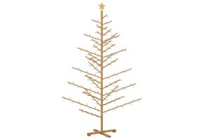 vidaXL Houten Kerstboom (210cm) Bruin - 30% Korting!