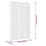 vidaXL Cd-kast Wit 102x16x177,5 cm - 30% Korting