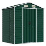 vidaXL Tuinschuur 191x130x198cm Groen - 50% Korting!