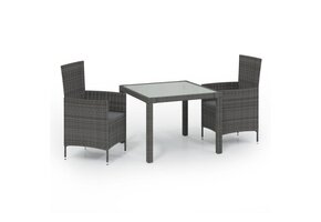 vidaXL 3-delige Tuinset met kussens (35% korting)