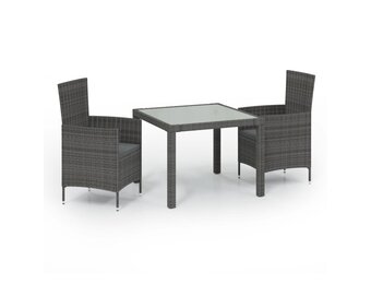 vidaXL 3-delige Tuinset met kussens (35% korting)