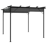 vidaXL Pergola Uittrekbaar Dak - 3x3m Staal Antraciet | 35% Korting!
