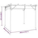 vidaXL Pergola Uittrekbaar Dak - 3x3m Staal Antraciet | 35% Korting!