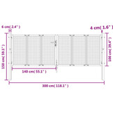 vidaXL Poort Staal Antraciet 300x150 cm - Nu met 35% Korting!