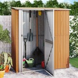 vidaXL Tuinschuur 180,5x97x209,5 cm | 60% Korting | Gegalvaniseerd Staal Bruin