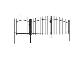 vidaXL Poort 2x4 m Staal Zwart - 55% Korting!