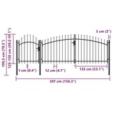 vidaXL Poort 2x4 m Staal Zwart - 55% Korting!