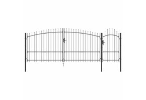 vidaXL Tuinpoort Zwart 100x400cm - 60% Korting!