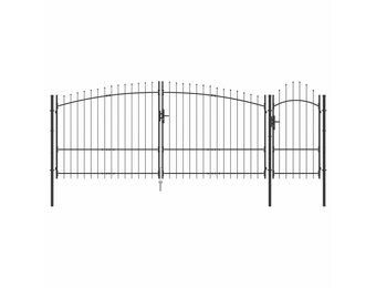 vidaXL Tuinpoort Zwart 100x400cm - 60% Korting!