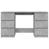 vidaXL Schrijftafel 140x50x77 cm - Betongrijs (30% Korting!)