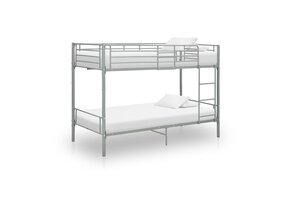 vidaXL Stapelbed Metaal Grijs 90x200 cm - 35% Korting!
