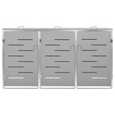 vidaXL Driedubbele Containerberging 207x77,5x112,5 cm Roestvrij Staal - 55% Korting!