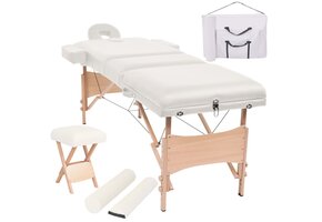 VidaXL Massagetafel & Kruk Set Inklapbaar - 35% Korting!