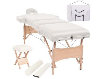 VidaXL Massagetafel & Kruk Set Inklapbaar - 35% Korting!