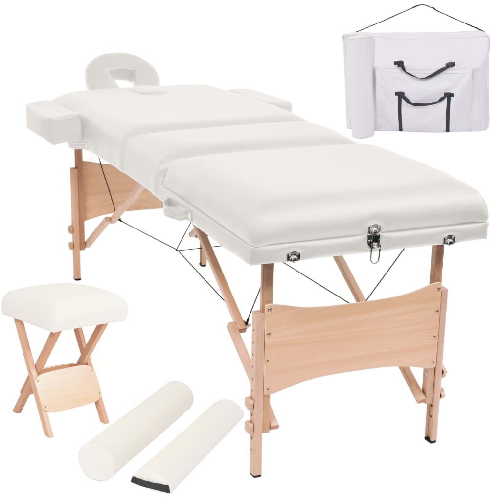 VidaXL Massagetafel & Kruk Set Inklapbaar - 35% Korting!
