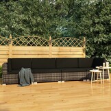 VidaXL 4-delige Loungeset Poly Rattan Grijs - 35% Korting