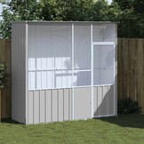 vidaXL Vogelkooi 215x78x200cm Gegalvaniseerd Staal Grijs - 35% Korting!