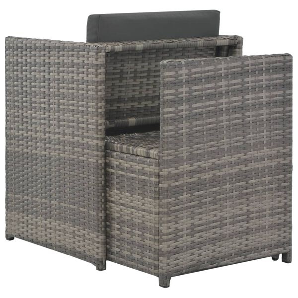 vidaXL 7-delige Tuinset Poly Rattan - Grijs | 35% Korting!