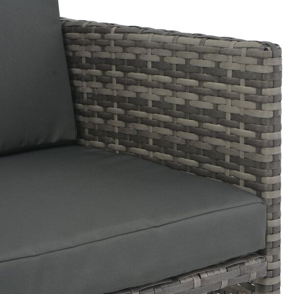 vidaXL 7-delige Tuinset Poly Rattan - Grijs | 35% Korting!