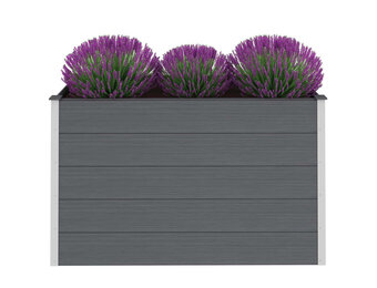 vidaXL Verhoogde Plantenbak 150x50x91cm HKC Grijs - 35% Korting