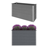 vidaXL Verhoogde Plantenbak 150x50x91cm HKC Grijs - 35% Korting
