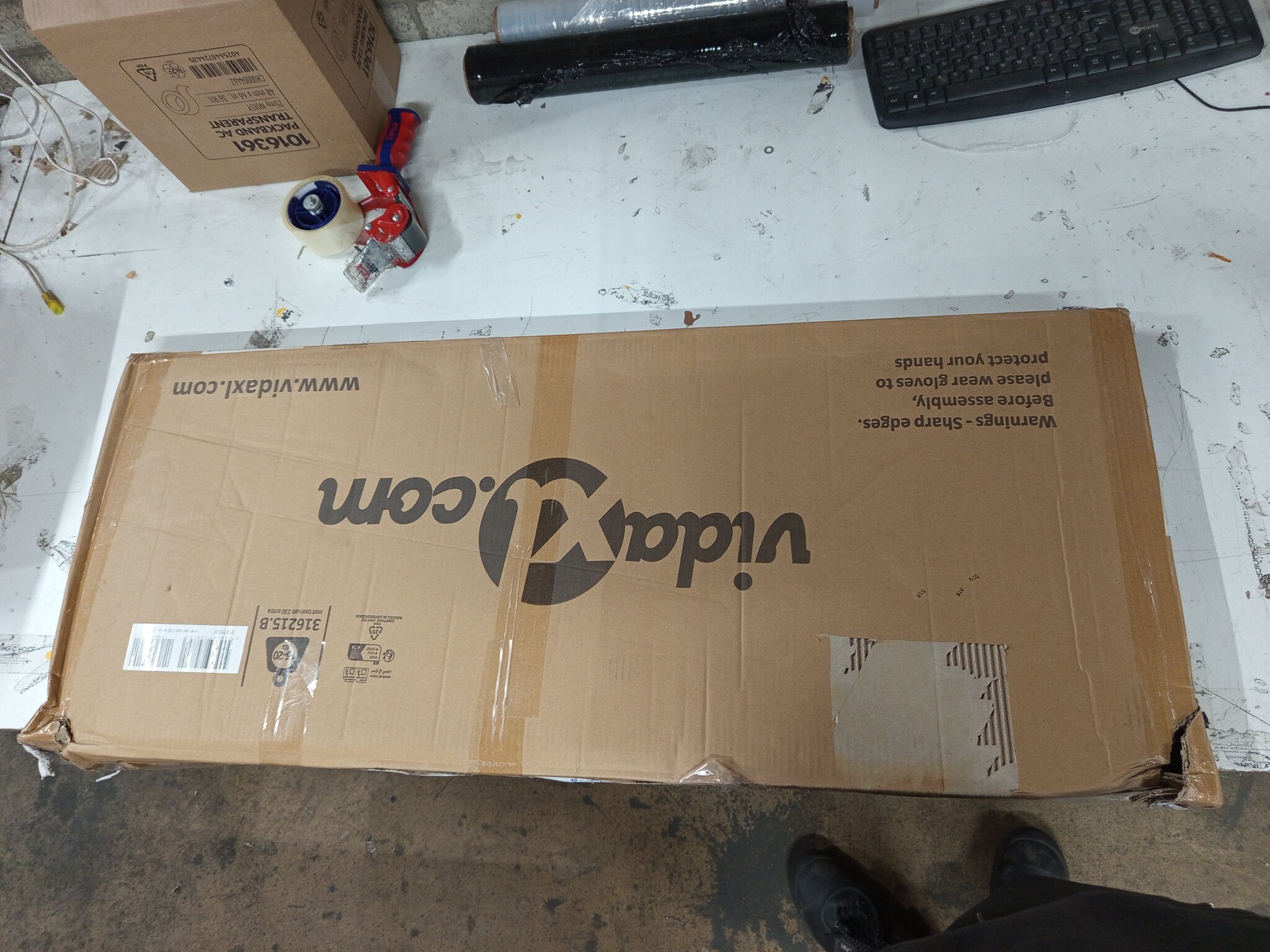 vidaXL Tuinschuur 225x89x161 cm Staal Antraciet - 60% Korting!