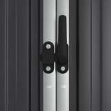 vidaXL Tuinschuur 225x89x161 cm Staal Antraciet - 60% Korting!